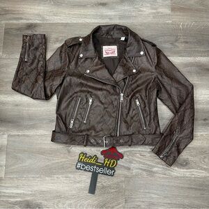 Levi's Women Leather Moto Jacket size L